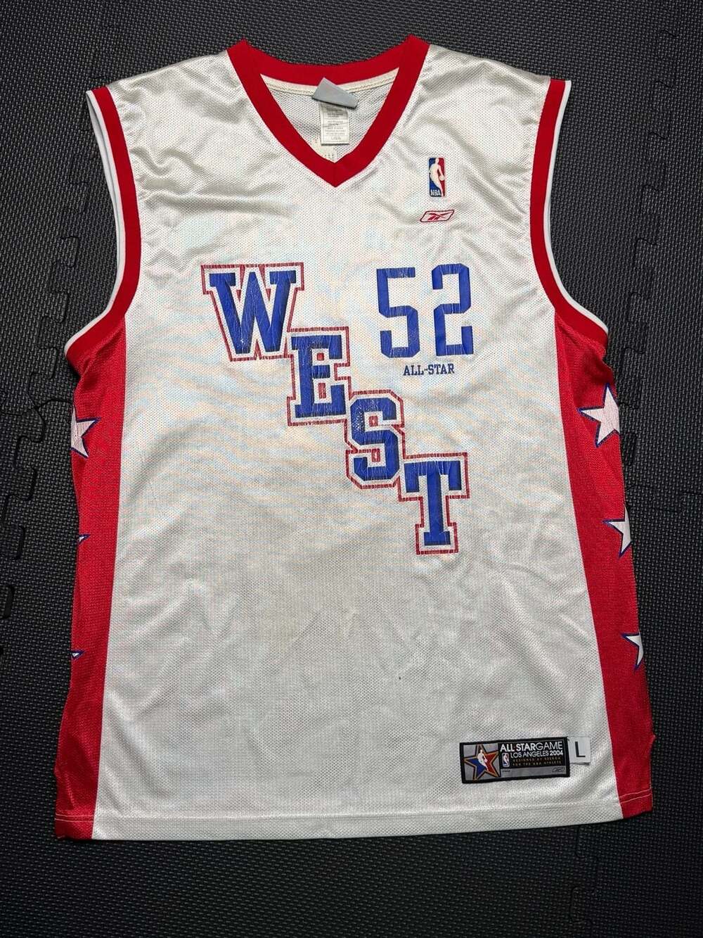 Vintage Reebok NBA 2004 All-Star Game Brad Miller #52 West Jersey Large